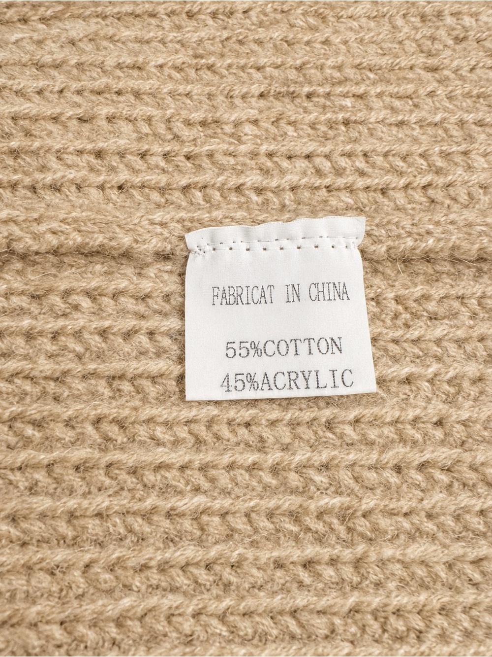 Meli Melo Ribbed Knit Hooded Cardigan - Beige - Picture 7 of 7